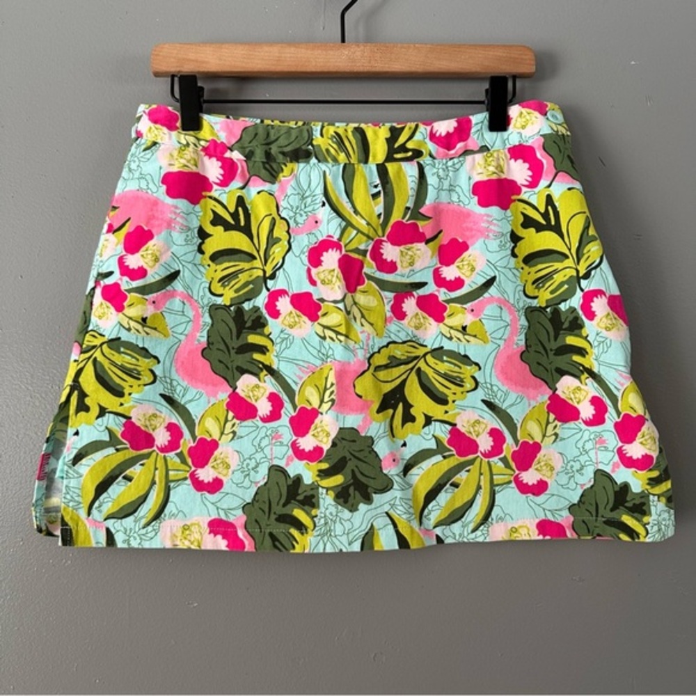 Allyson Whitmor Golf Lined Skort | Floral +‎ Flamingo
